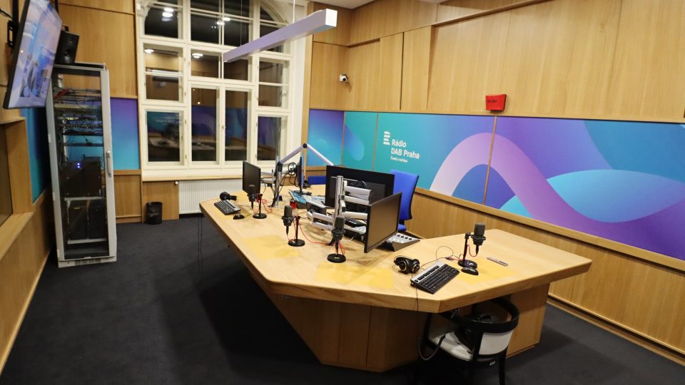 Vysílací studio Rádia DAB Praha po rekonstrukci