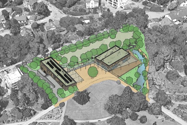 Vizualizace nového návštěvnického centra v Botanické zahradě Praha | foto: Botanická zahrada Praha